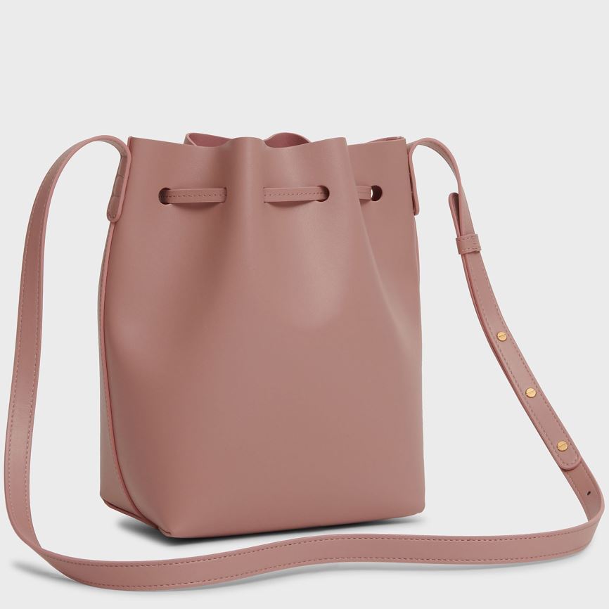 Women's Mansur Gavriel Apple Leather Mini Bucket Bags Rose | AU 2M80JD